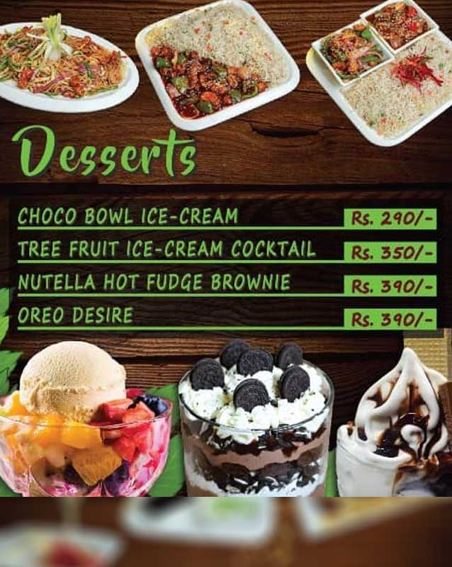 Junglee menu