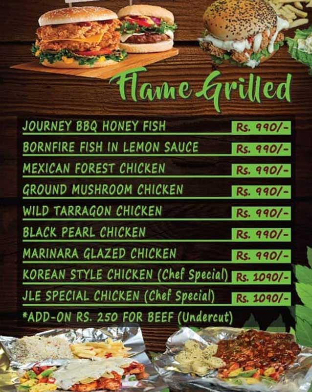 Junglee menu