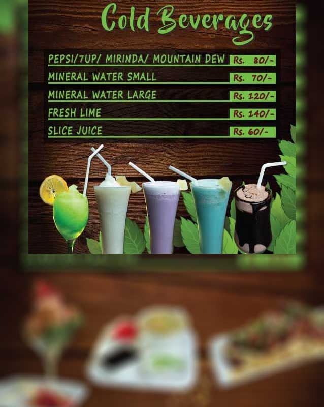 Junglee menu