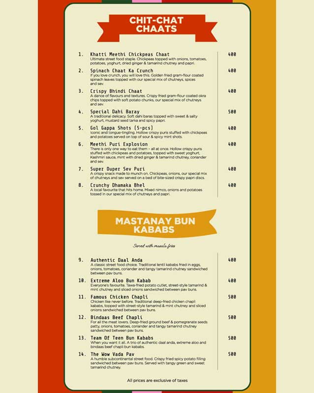 Kanteen menu