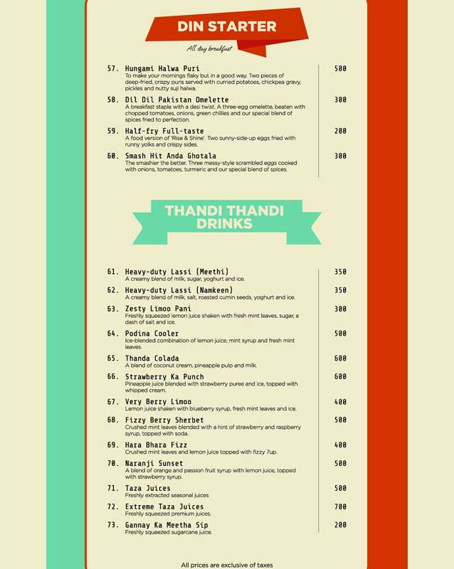 Kanteen menu
