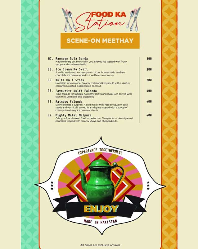 Kanteen menu