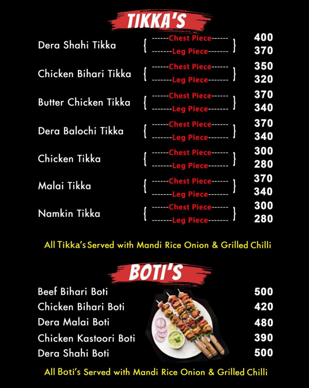 Karachi Nihari House menu