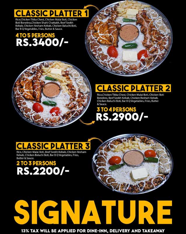 Kashif Foods menu