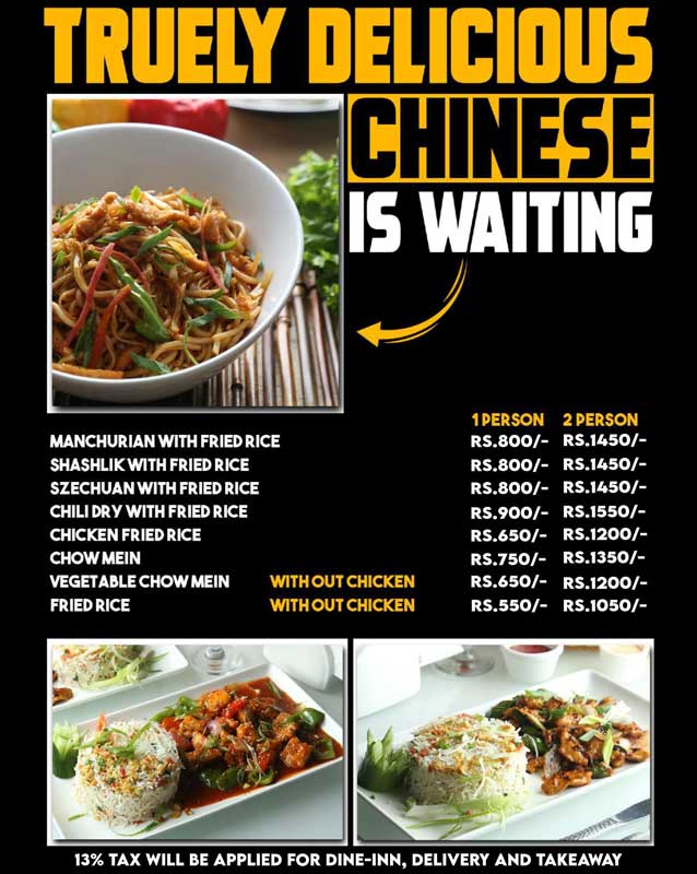 Kashif Foods menu