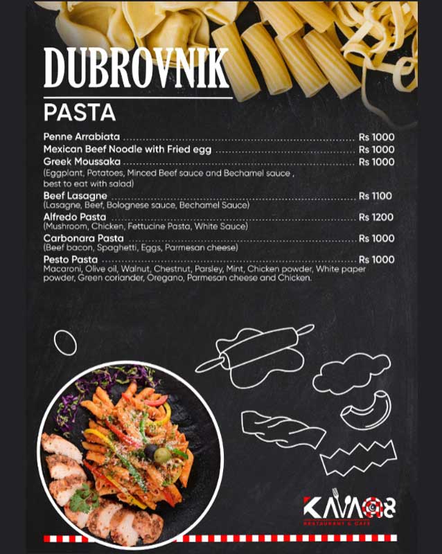 KAVAat8 menu