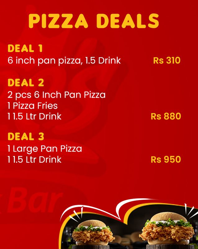 Kaybee's Snack Bar menu