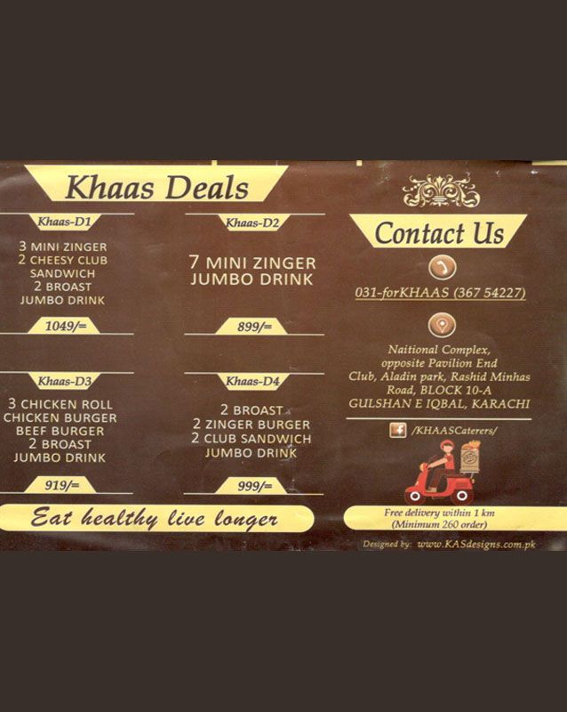 Khaas Caterers menu
