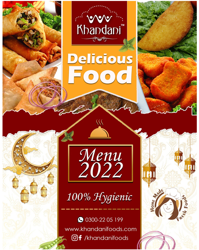 Khandanifoods menu