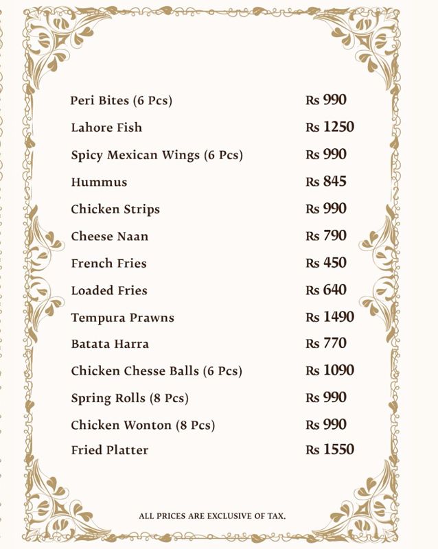 Khansaab menu