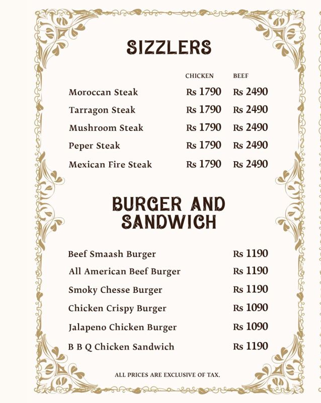 Khansaab menu