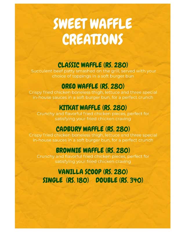 Khao Galli menu
