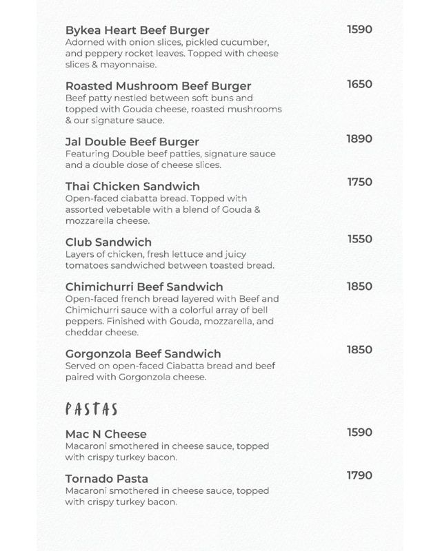 Klay menu