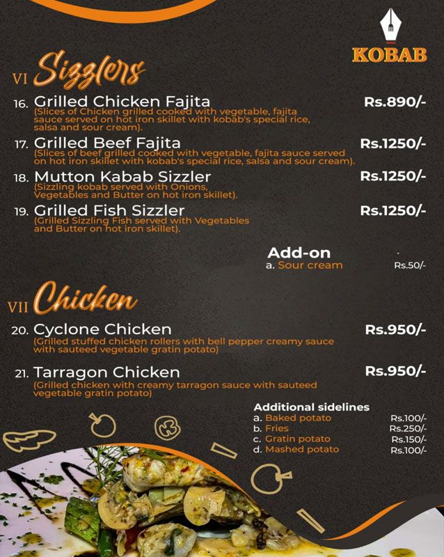 Kobab menu