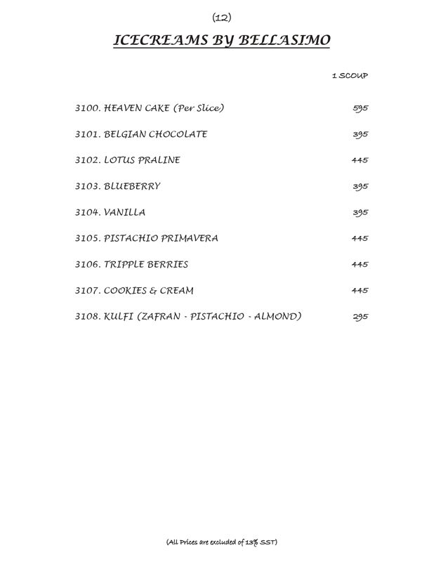 Kolachi Restaurant menu