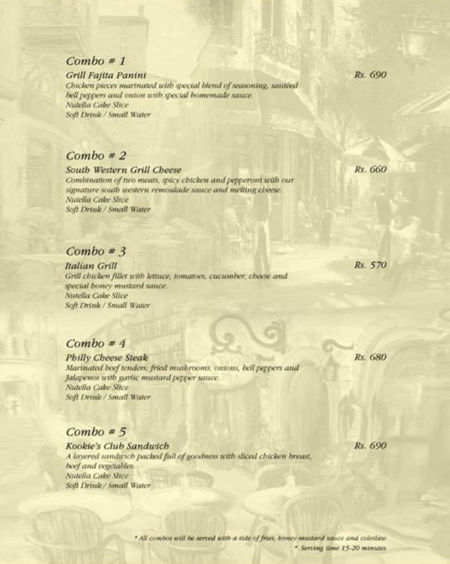 Kookie menu