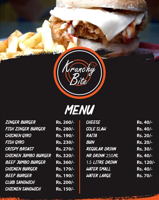 Krunchy Bite menu