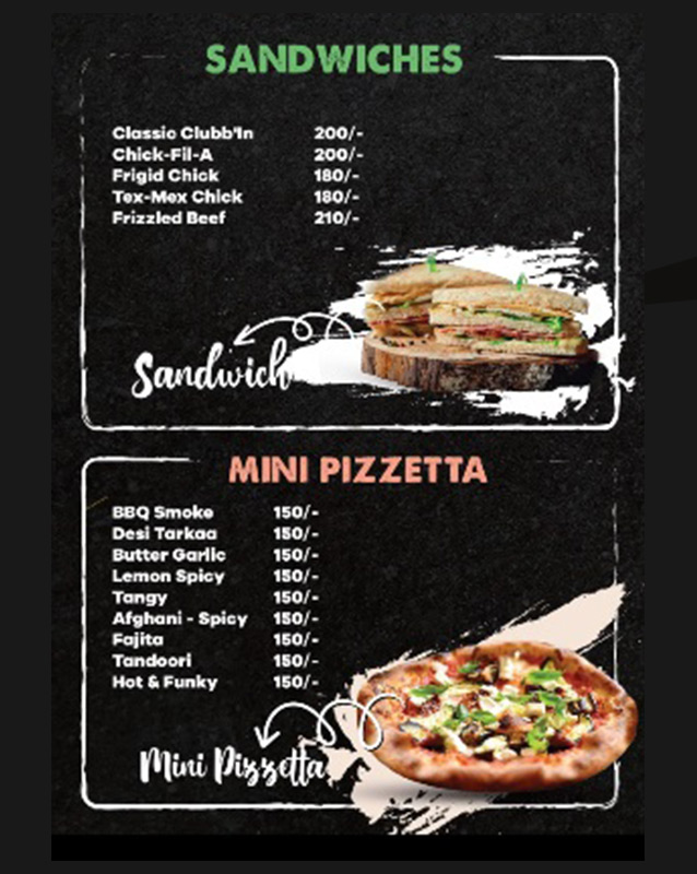 Krusty Krab menu