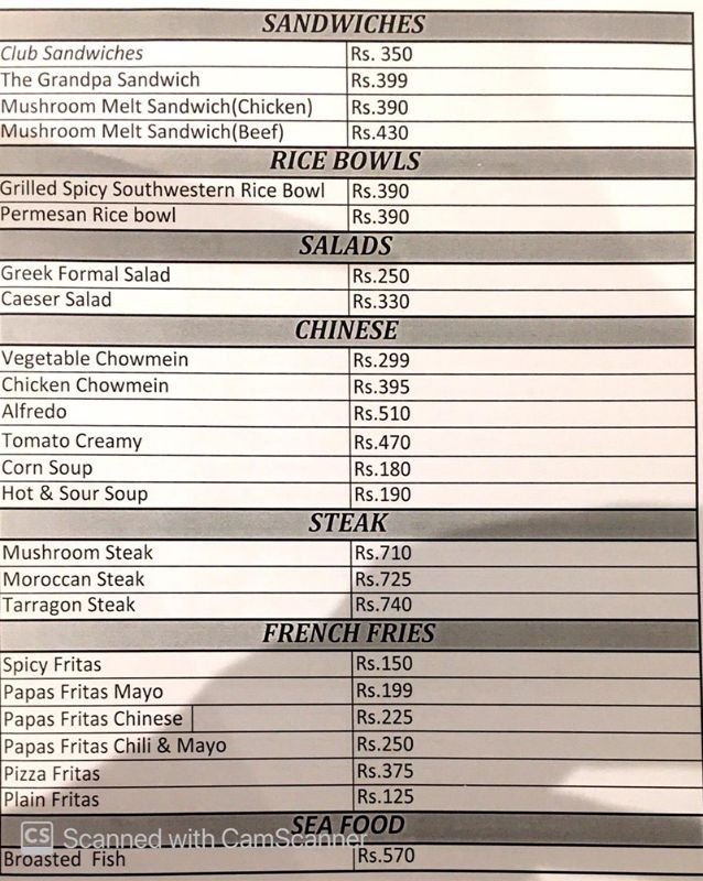Kuisine Kastle menu