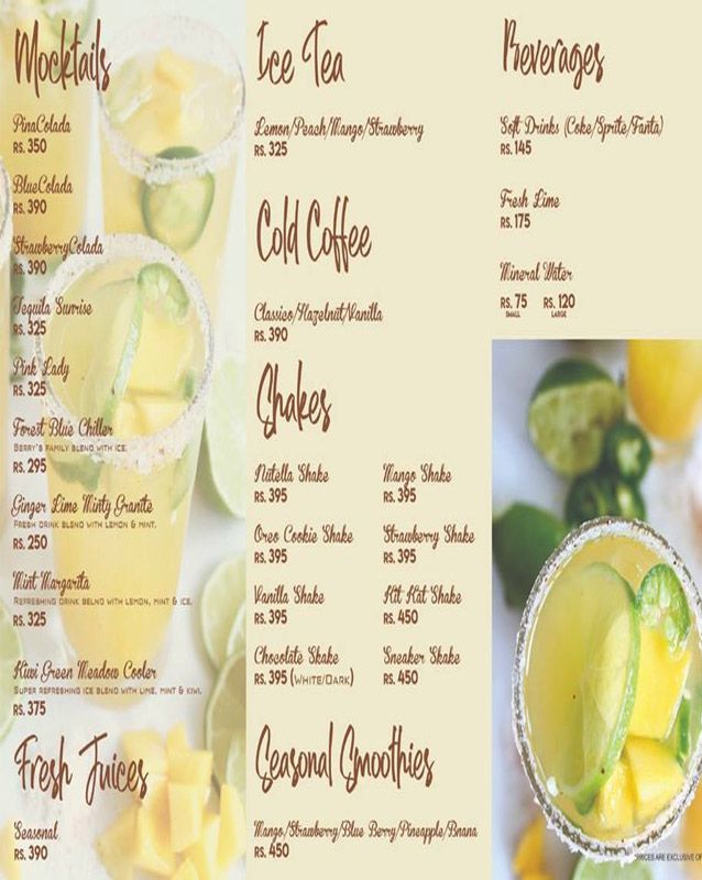 La Dolce menu