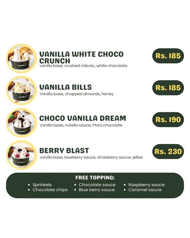 Laktoza menu