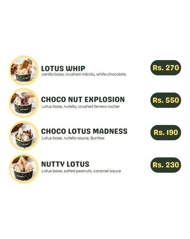 Laktoza menu