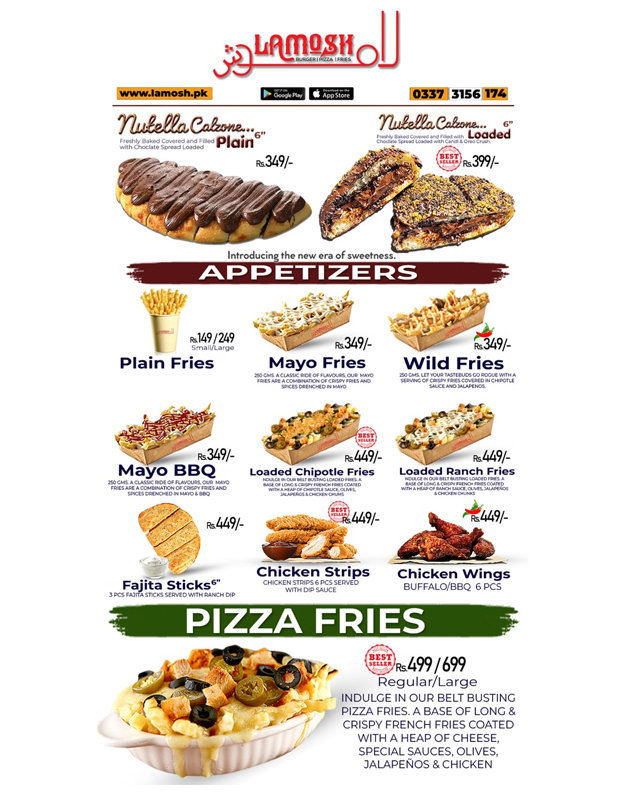 Lamosh menu