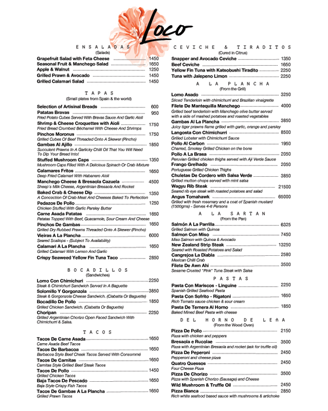 Loco menu