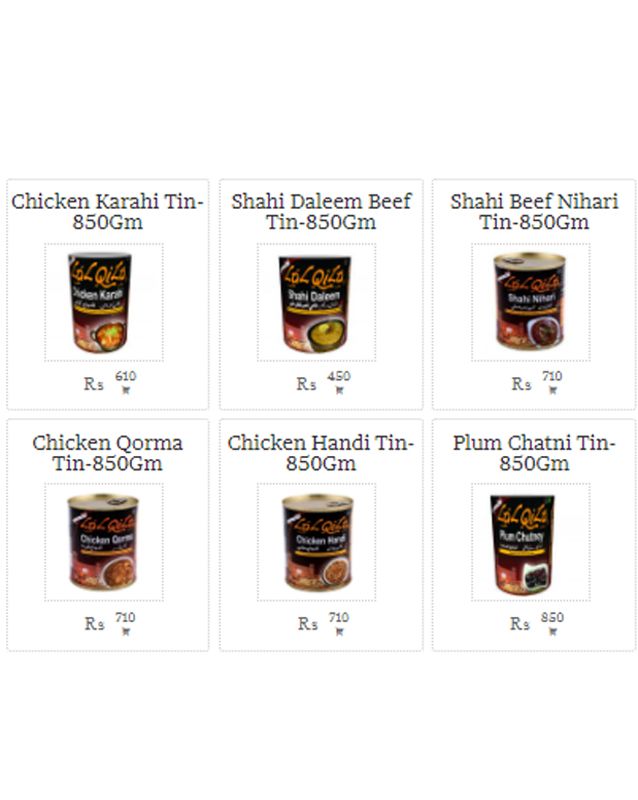 LQ FOODS menu