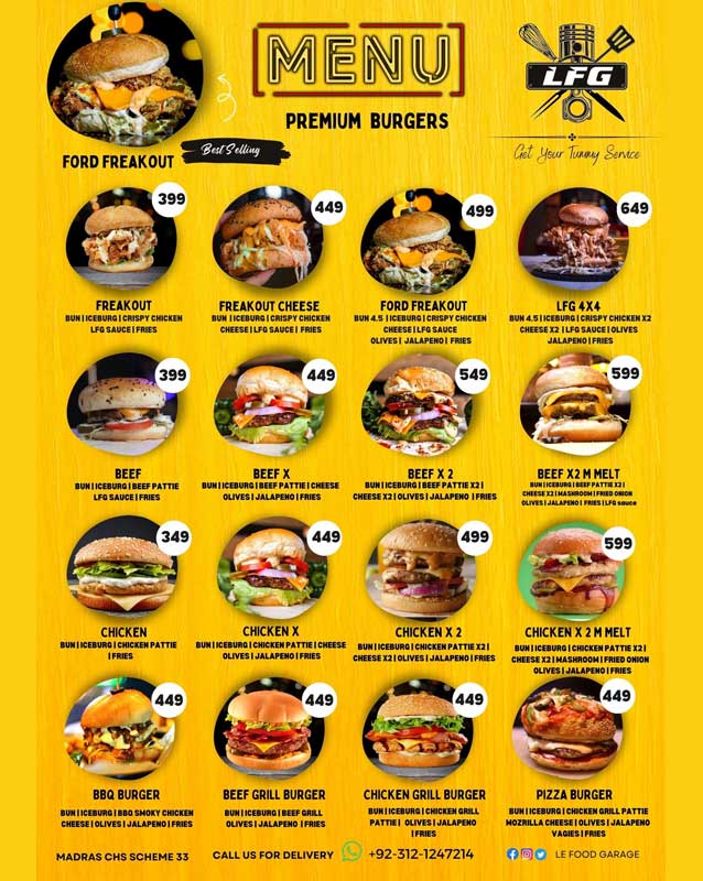 Lè Food Garage menu