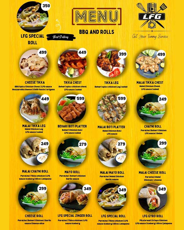 Lè Food Garage menu