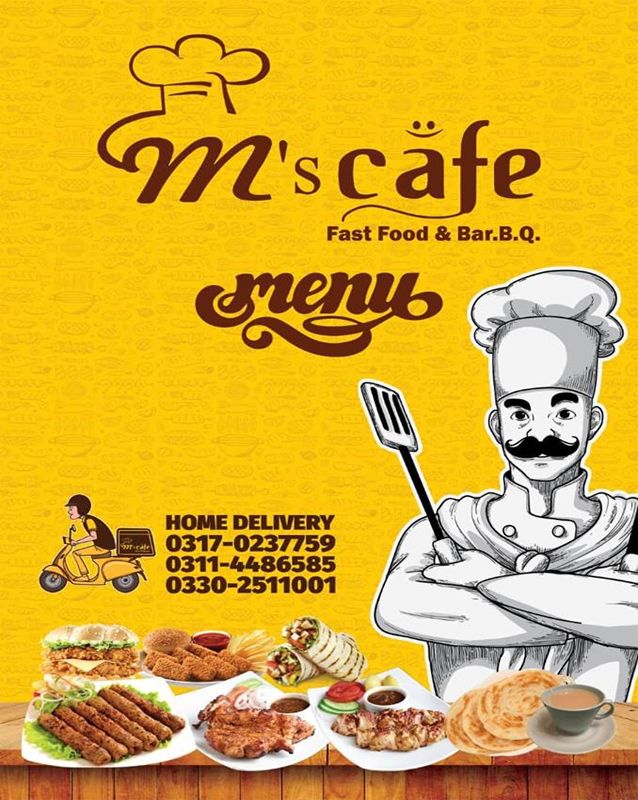 M's Cafe menu