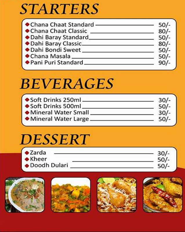 Maab Foods menu