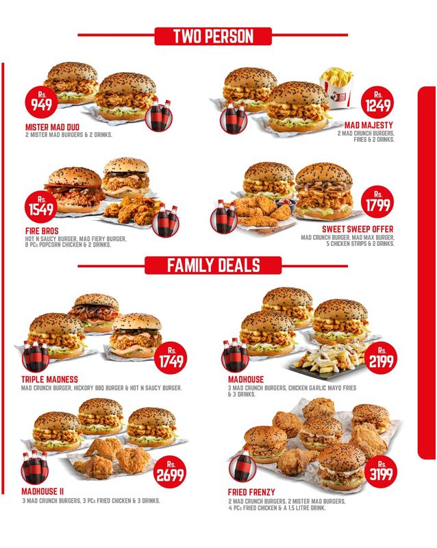 Mad Fried Chicken menu