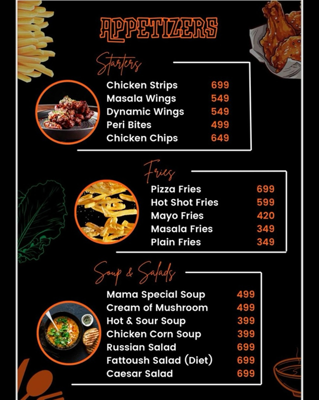 Mama Chai Junction menu