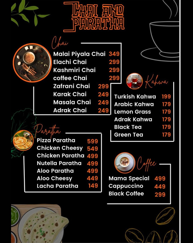 Mama Chai Junction menu