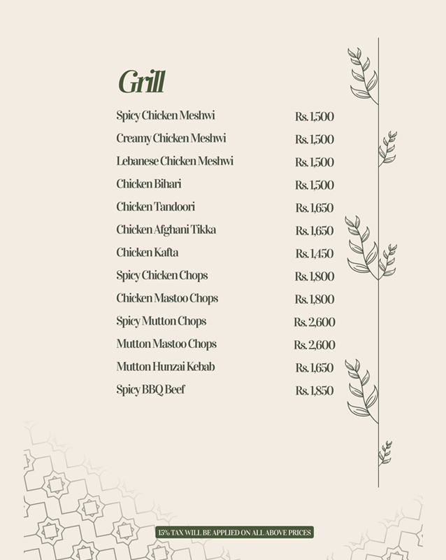 Mandi House menu