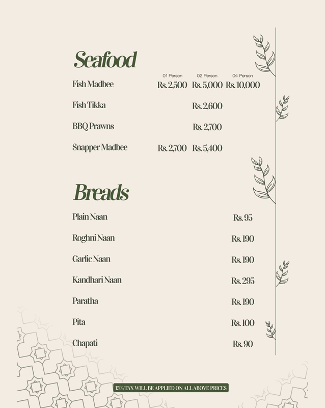 Mandi House menu