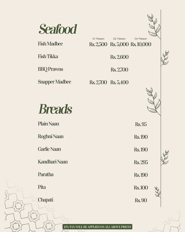 Mandi House menu
