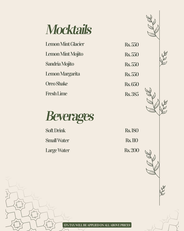 Mandi House menu