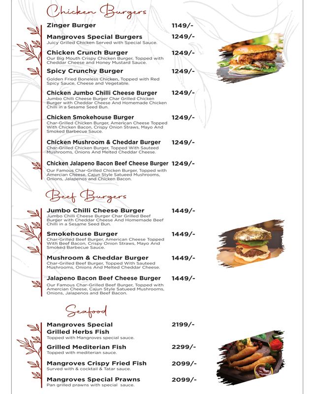 Mangroves – The Ultimate Cuisine menu