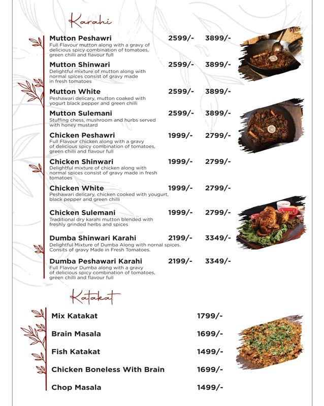 Mangroves – The Ultimate Cuisine menu