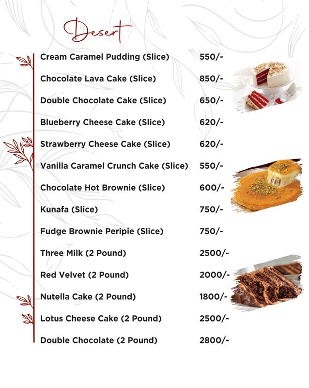Mangroves – The Ultimate Cuisine menu