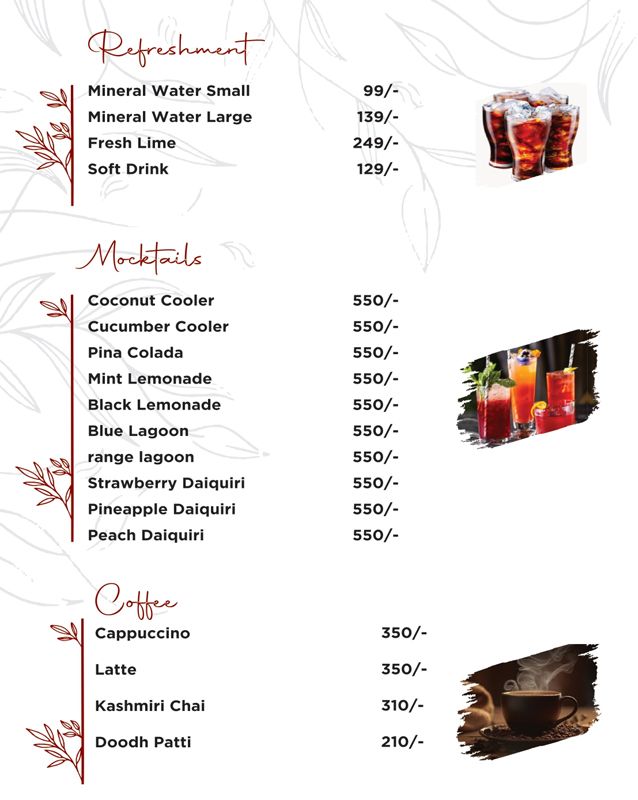 Mangroves – The Ultimate Cuisine menu