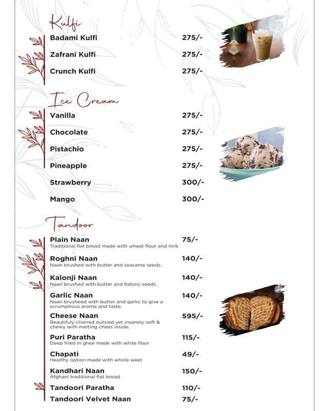 Mangroves – The Ultimate Cuisine menu