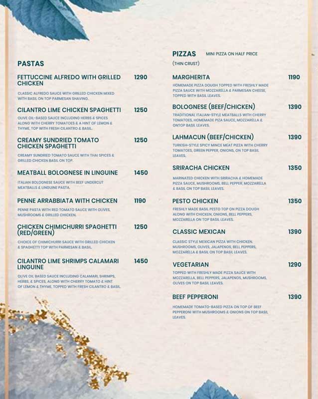 Mapolo’s menu