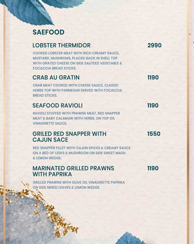 Mapolo’s menu
