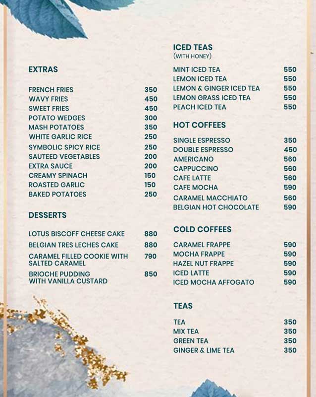 Mapolo’s menu