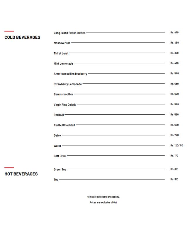 Markhor Smoked Meat menu