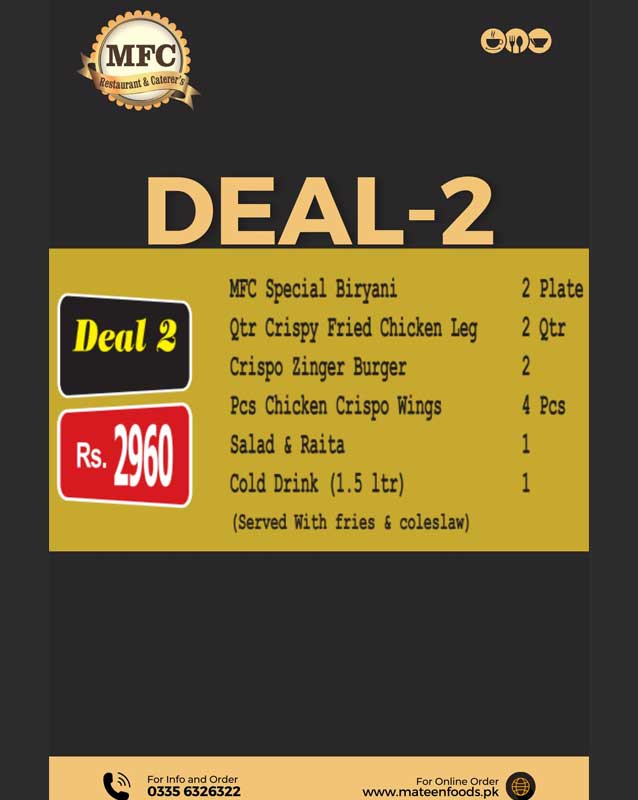 Mateen Food Centre menu